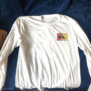 Quicksilver long sleeve white shirt